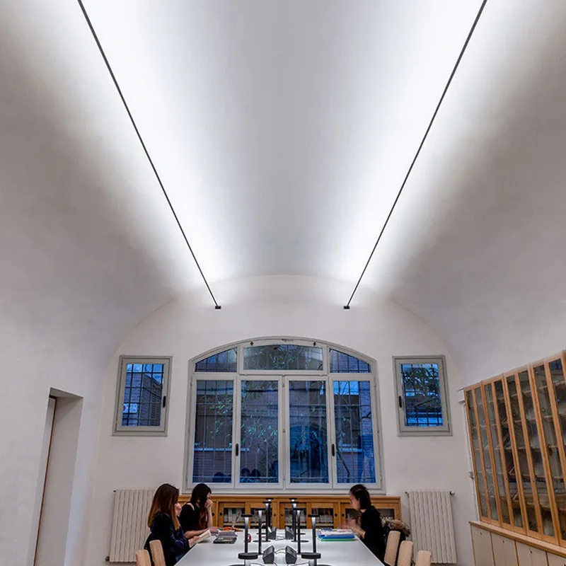Lighting Decoration On Wall - โมเดิร์นสีดำสีขาวเชิงเส้นโคมไฟสกายไลน์เชิงเทียน LED แถบสำหรับห้องนั่งเล่นพื้นหลังตกแต่งไฟอุปกรณ์ห้องน้ำ