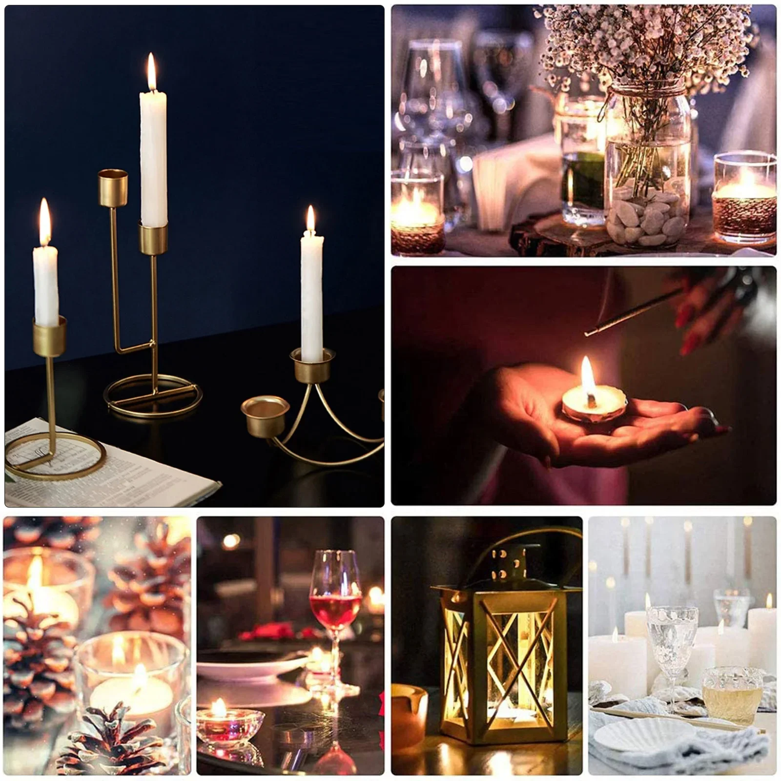 Home Decor Lighting Brands - อุปกรณ์เสริมเชิงเทียนโลหะตกแต่งใส่โลหะชา 30 ชิ้น/50 ชิ้นเทียน Practicall ยี่ห้อใหม่