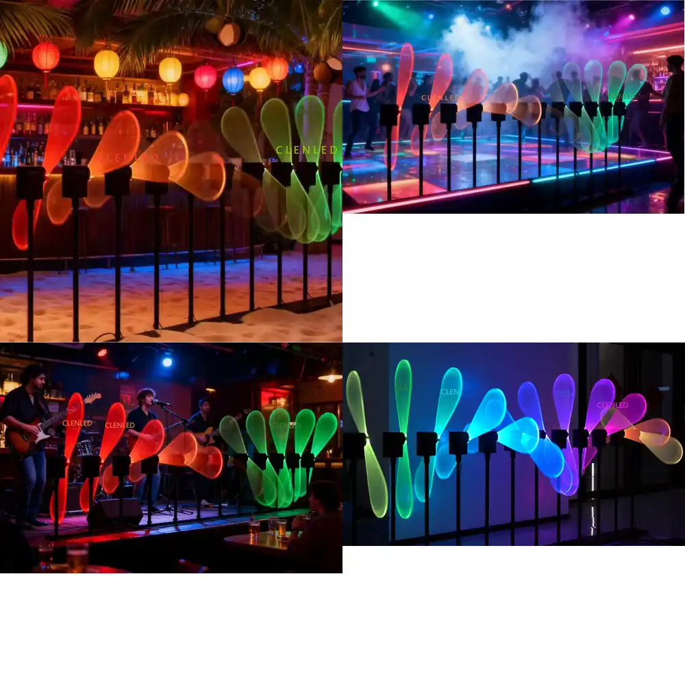 Decor Lighting Fans - ไฟดิสโก้แบบหลอดพิกเซล LED RGB 24V หมุนได้ 360