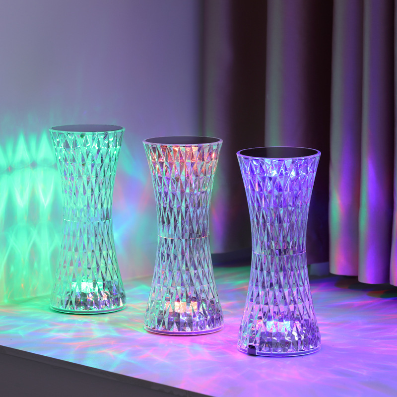 Decor Lighting Table Lamps - โคมไฟตั้งโต๊ะคริสตัลอะคริลิคตกแต่งคริสต์มาส ไฟกลางคืนสำหรับห้องนอน ไฟ LED ข้างเตียง ของขวัญ