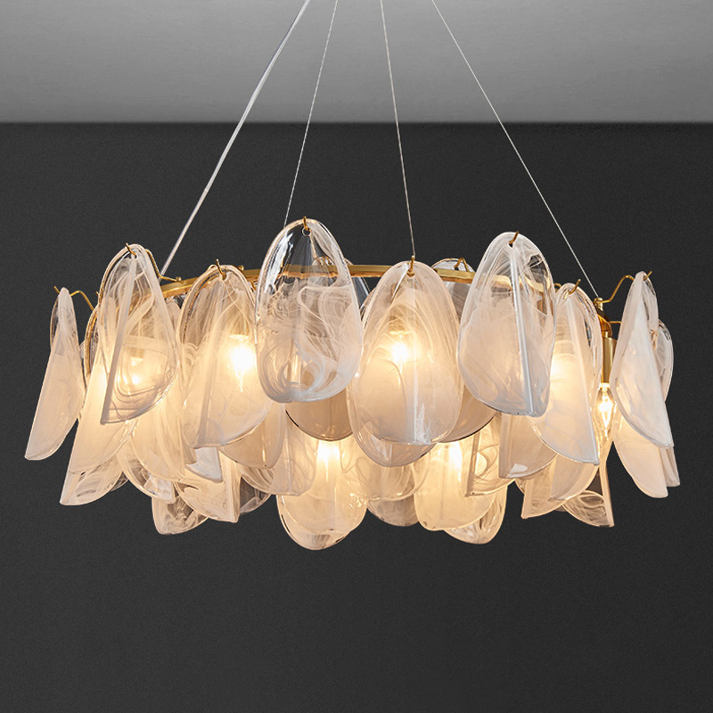 Lighting Home Decor Items - โคมไฟระย้าแก้วหรูหรา โคมไฟห้องนั่งเล่น โคมไฟห้อยตกแต่งบ้าน ของตกแต่งบ้าน โคมไฟเพดาน LED