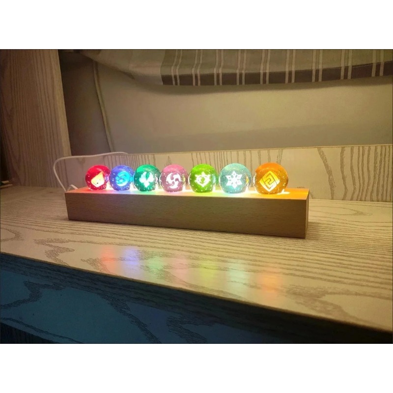 Elements Lighting Decor - เกมเก็นชิน อิมแพ็คคริสตัลบอลไฟร์ ไนท์ไลท์ เซเว่น อีเลเมนท์ บอล