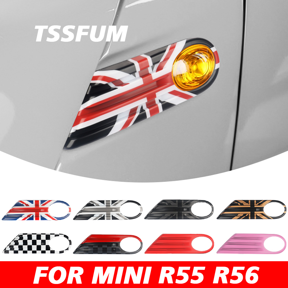 Union Lighting & Decor Collabs - ฝาครอบตกแต่งไฟเลี้ยวข้างรถยนต์ลายธงชาติอังกฤษ สำหรับ Mini Cooper S JCW