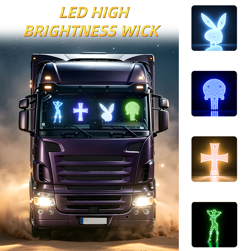 Decor Lighting Sales - ไฟตกแต่งรถบรรทุก LED ลายหัวกระโหลก กระต่าย สาวน้อย สำหรับตกแต่งกระจกหน้ารถ