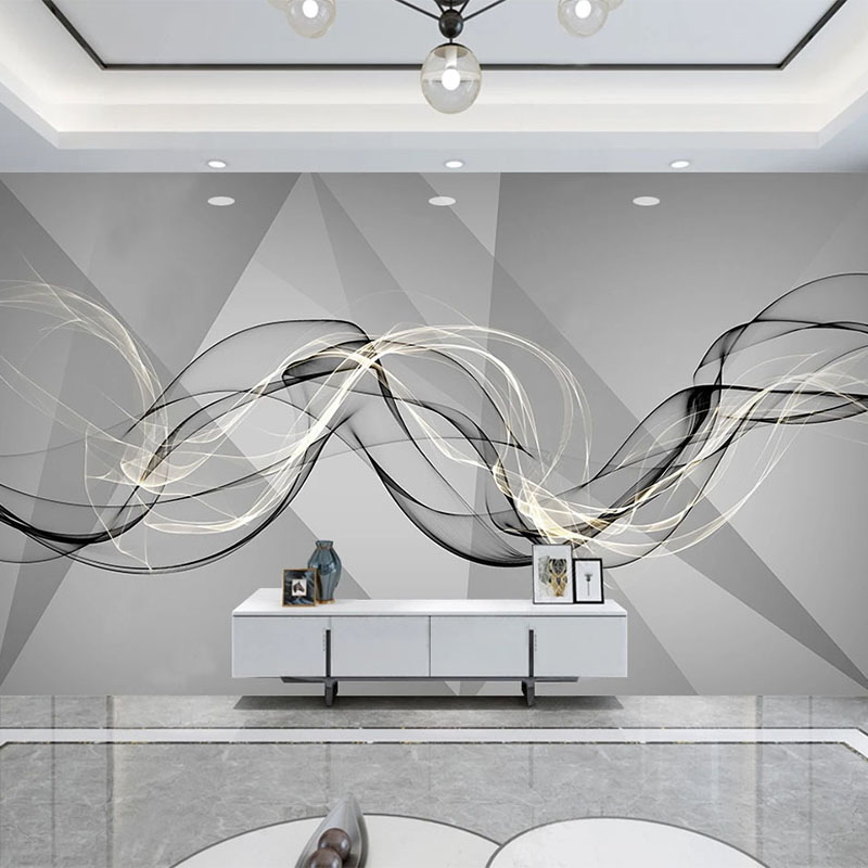 Lighting Room Decor Photo - วอลล์เปเปอร์ภาพถ่ายแบบกำหนดเอง โมเดิร์นมินิมอล 3 มิติ หรูหรา แสงไฟ