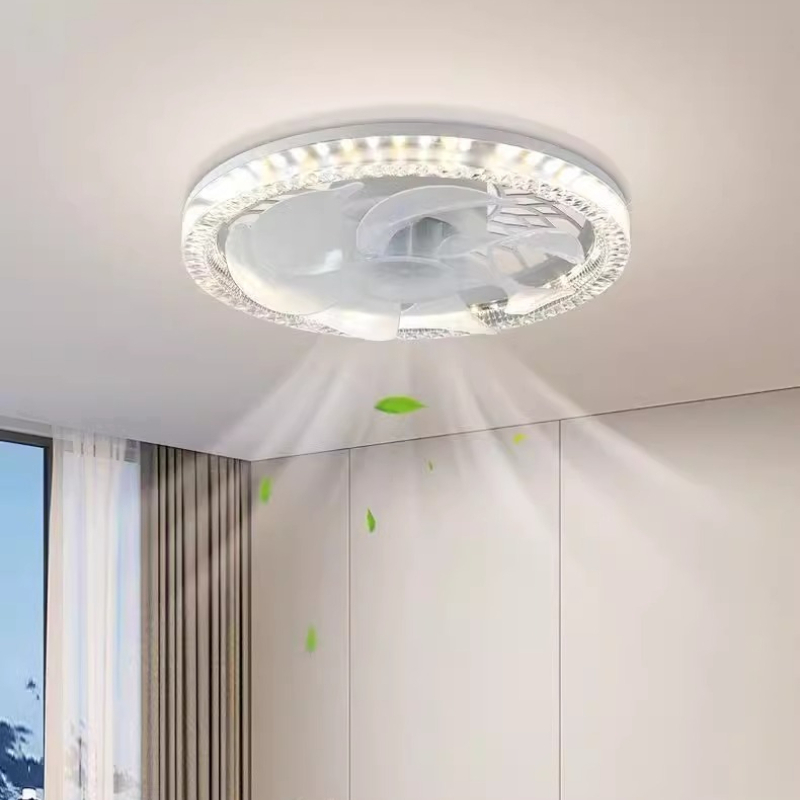 Lighting Decoration On Wall - โคมไฟพัดลมเพดาน LED ดีไซน์มินิมอล แบบเกลียว ขั้วหลอด E27