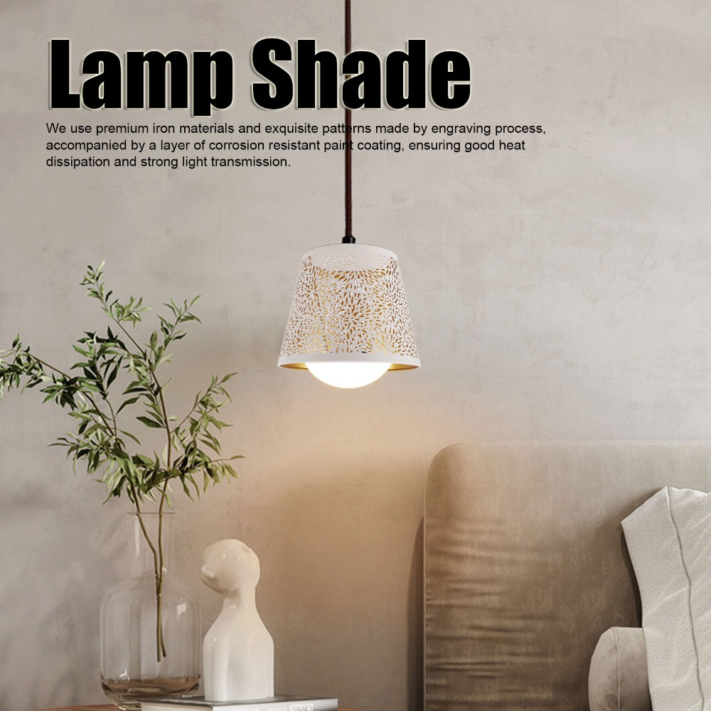 Geometric Lamp Shade - โคมไฟเหล็กแบบเรียบง่าย ลายเรขาคณิต ขนาดกลาง โคมไฟระย้า โคมไฟขนาดเล็ก โคมไฟตั้งโต๊ะ