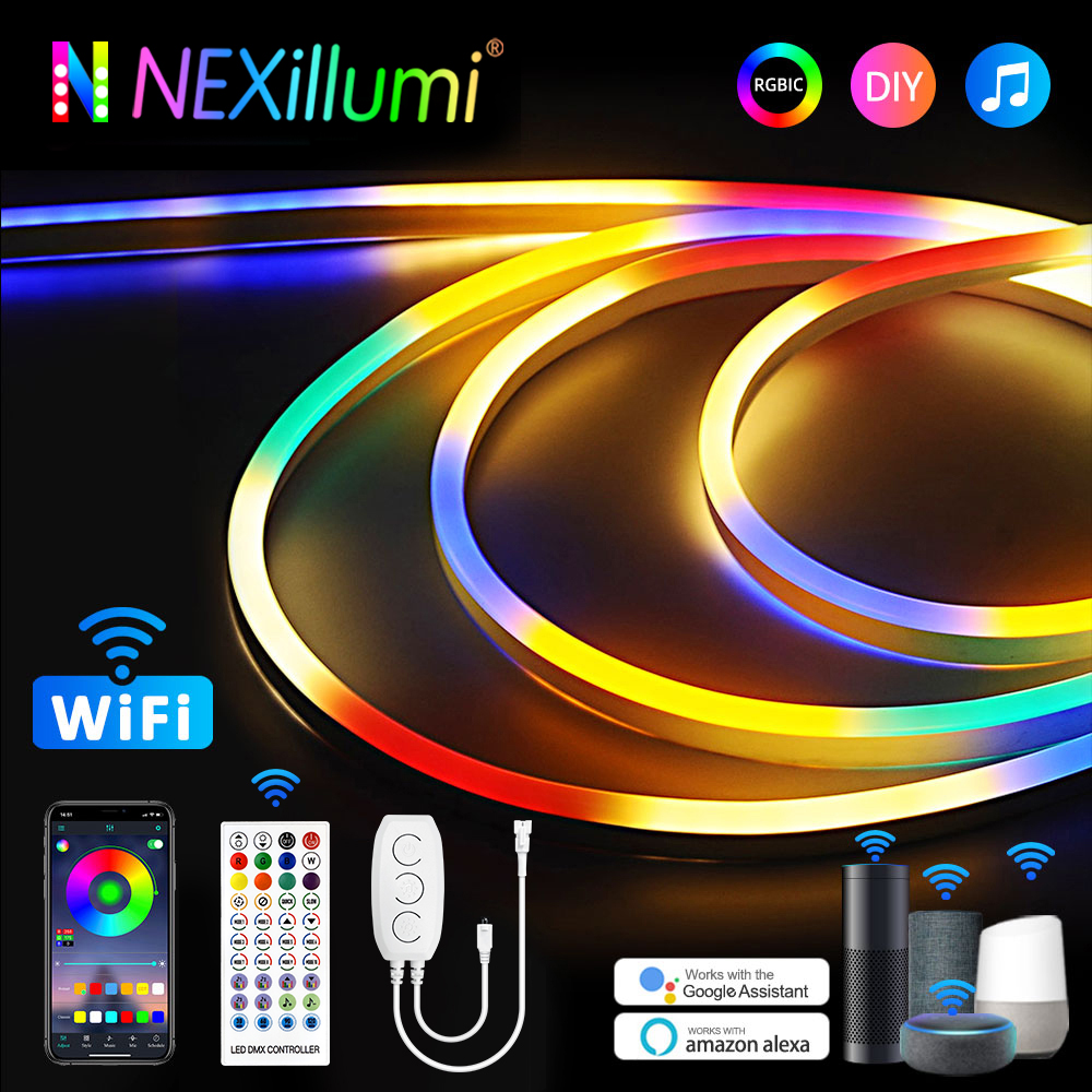 Decor Lighting Address - Tuya ไฟแอลอีดีมีไวไฟนีออน rgbic แอปอัจฉริยะรองรับ Alexa Google