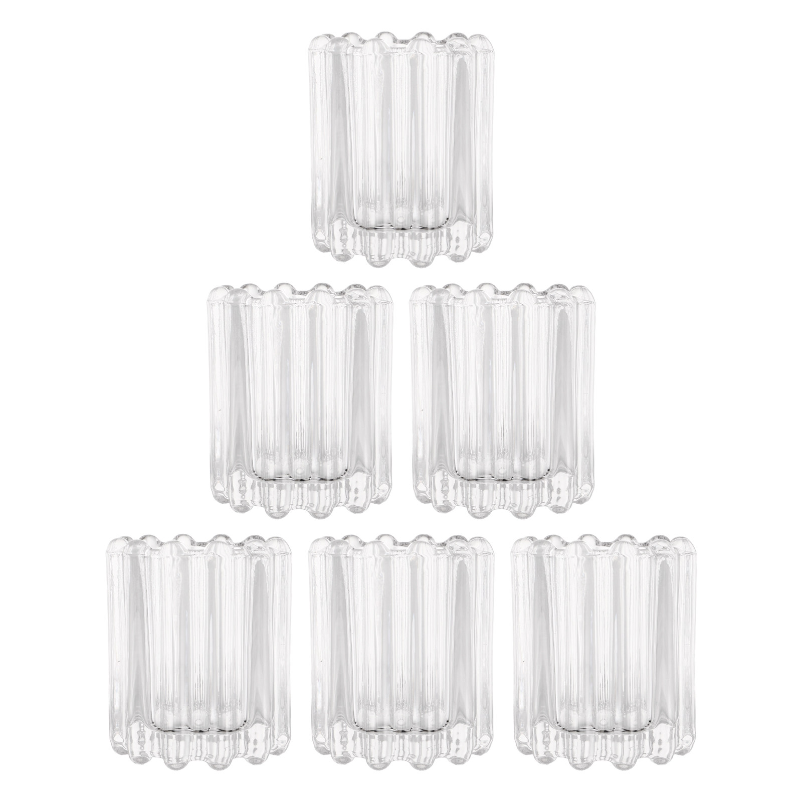 Vintage Lighting Decor - แก้วใสทรงกลมสไตล์วินเทจ 6 ชิ้น สำหรับใส่เทียนทีไลท์ ตกแต่งโต๊ะอาหารสร้างบรรยากาศโรแมนติก