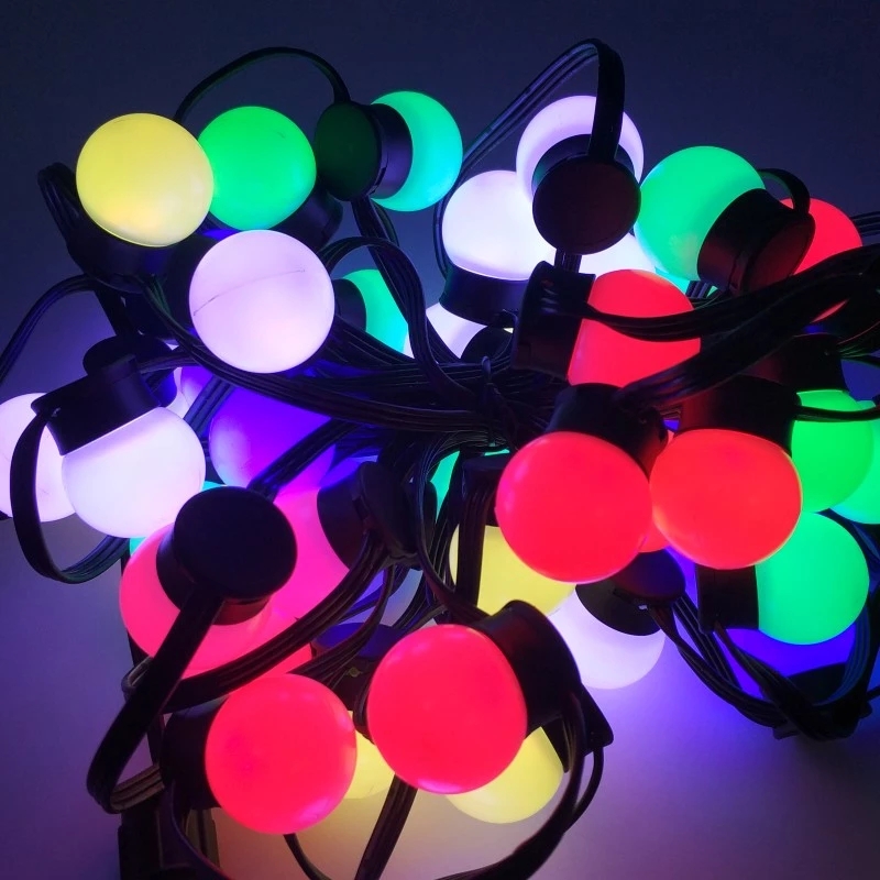 Decor Lighting Address - 50โหนดแอดเดรสพิกเซลสมาร์ทหลอดไฟ RGB สี G30ฐานแบน Global Leds