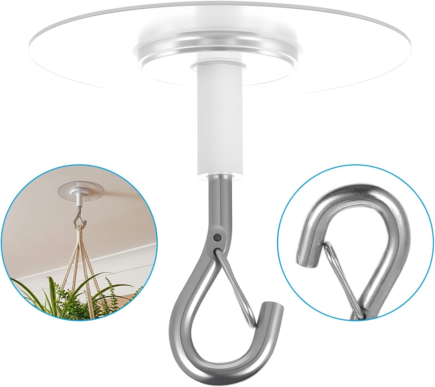 Kitchen Decor Lighting - ตะขอแขวนเพดานแบบติดผนัง 5 ชิ้น แข็งแรง ทนทาน ไม่ต้องเจาะ