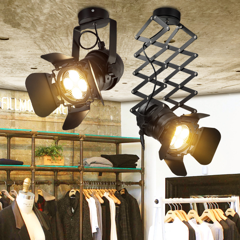 Lighting Room Decor Photo - โมเดิร์นโคมไฟระย้า LED Photo Studio โคมระย้าอุตสาหกรรมโคมไฟเพดานร้านอาหารพับแสงตกแต่งภายใน