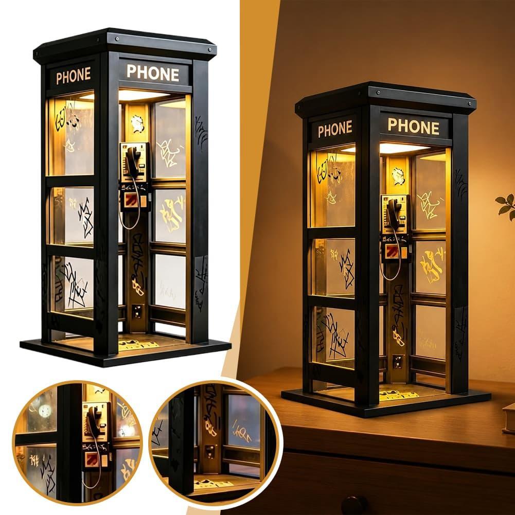 Decor Lighting Table Lamps - โคมไฟตั้งโต๊ะรูปตู้โทรศัพท์ลอนดอนสไตล์วินเทจ ไฟกลางคืนรูปตู้โทรศัพท์ย้อนยุค ของตกแต่งโต๊ะทำงาน ของประดับตกแต่งบ้าน ของขวัญ