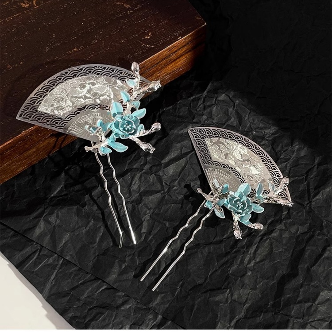 Decor Lighting Fans - กิ๊บติดผมทรงพัดสไตล์จีนแบบใหม่ สวยหรู ดูแพง ระดับไฮเอนด์ กิ๊บติดผมแบบส่าย ใช้กับชุดกี่เพ้าสำหรับผู้หญิง