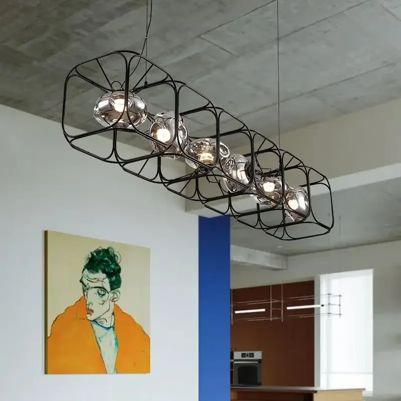 Retro LED โคมไฟระย้าสีดําเรขาค - Geometric Lamp Shade บทวิจารณ์และราคา