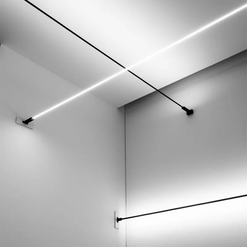 โมเดิร์นสีดำสีขาวเชิงเส้นโคมไฟ - Lighting Decoration On Wall บทวิจารณ์และราคา
