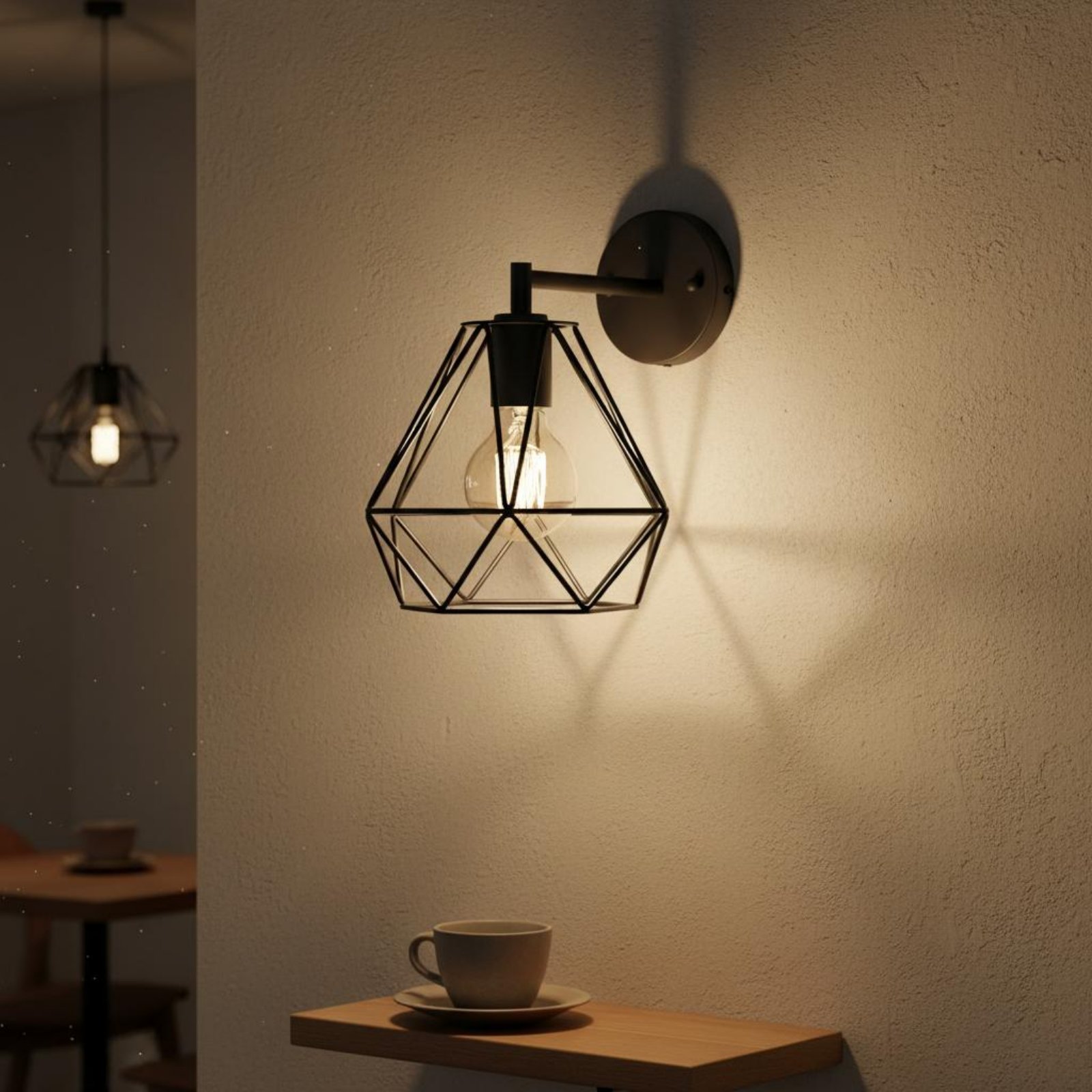 โคมไฟรูปทรงสี่เหลี่ยมขนมเปียกป - Geometric Lamp Shade บทวิจารณ์และราคา