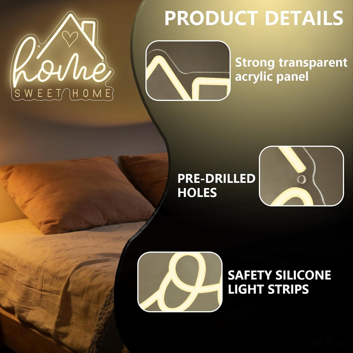 ป้ายไฟนีออน Sweet Home ไฟ LED  - Lighting Decor Room บทวิจารณ์และราคา