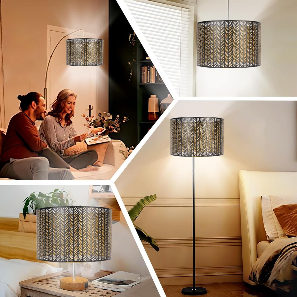 โคมไฟเหล็กแบบเรียบง่าย ลายเรขา - Geometric Lamp Shade บทวิจารณ์และราคา