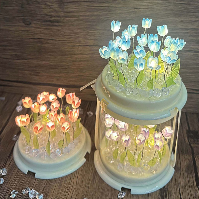 โคมไฟดอกทิวลิป DIY กล่องเค้กดอ - Decor Lighting Table Lamps บทวิจารณ์และราคา