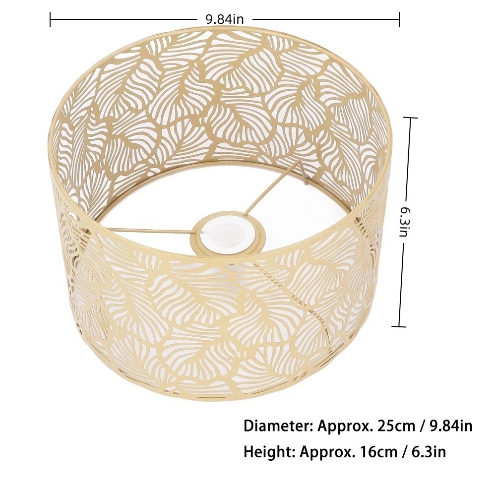 โคมไฟเหล็กแบบเรียบง่าย รูปแบบเ - Geometric Lamp Shade บทวิจารณ์และราคา