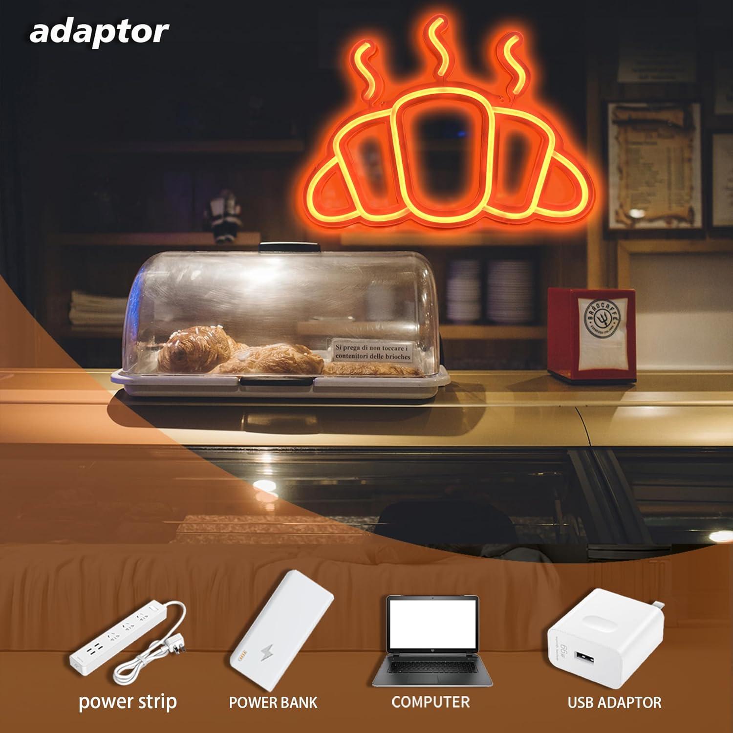 ป้ายไฟนีออนรูปครัวซองต์ ใช้พลั - Kitchen Decor Lighting บทวิจารณ์และราคา