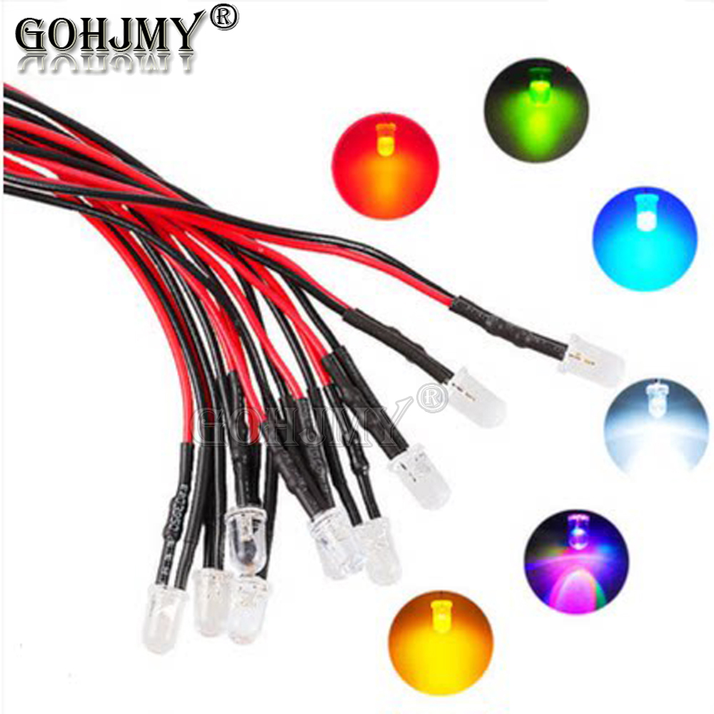 10PCS 3V 5V 12V 24V DC 5มม.ล้า - Orange Lighting Decor บทวิจารณ์และราคา
