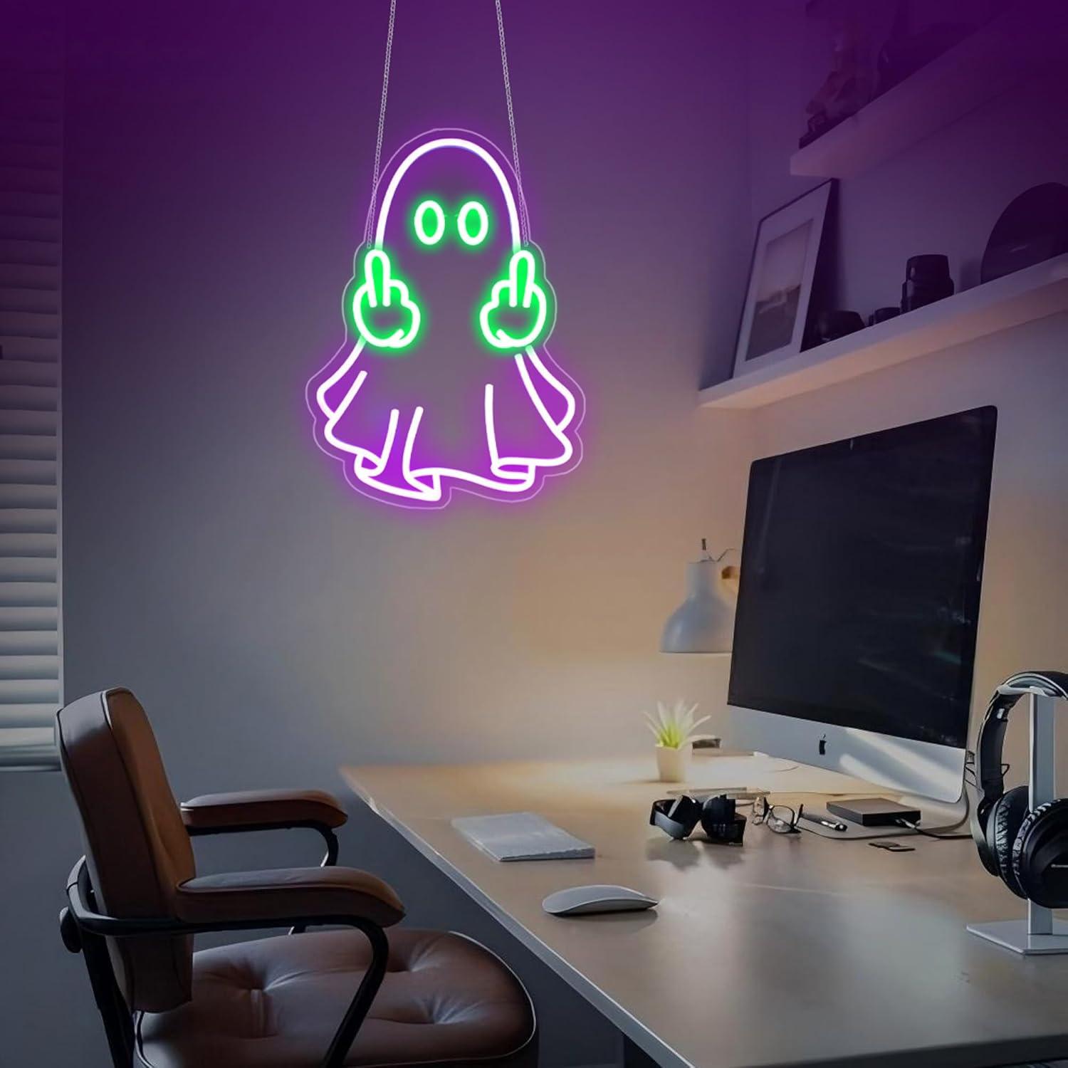 ป้ายไฟนีออนรูปผี ใช้พลังงานจาก - Lighting Decor Room บทวิจารณ์และราคา