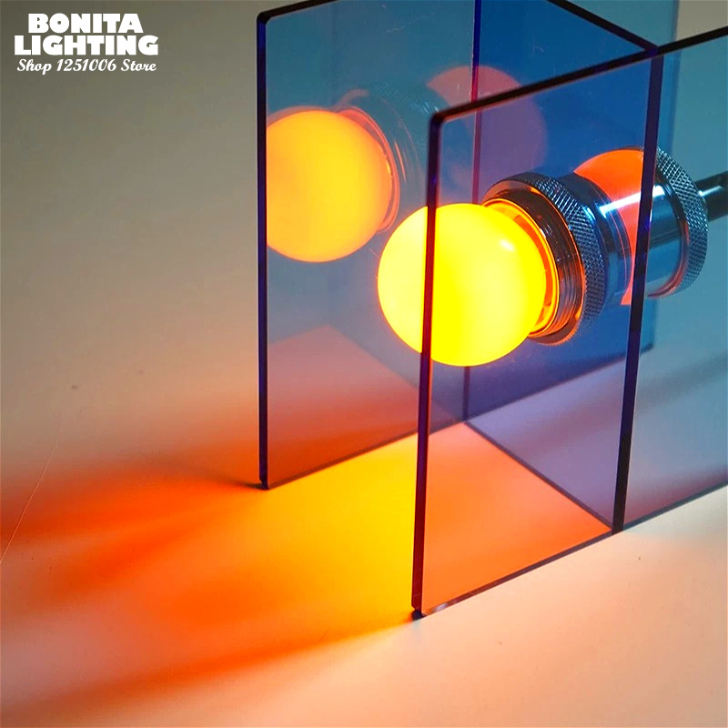 โคมไฟตั้งโต๊ะอะคริลิกทรงเรขาคณ - Lighting Decor Sunrise บทวิจารณ์และราคา