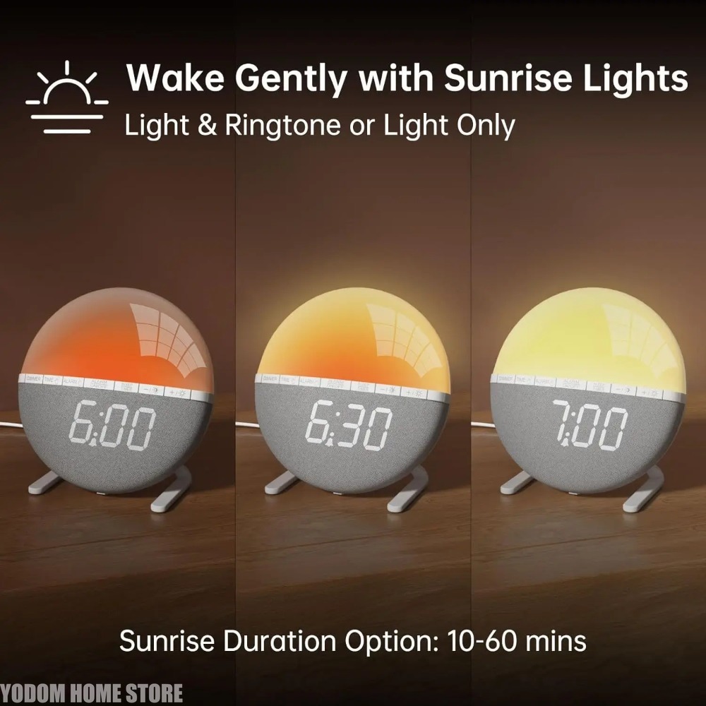 นาฬิกาปลุกแสงอาทิตย์พร้อมแสงปล - Lighting Decor Sunrise บทวิจารณ์และราคา