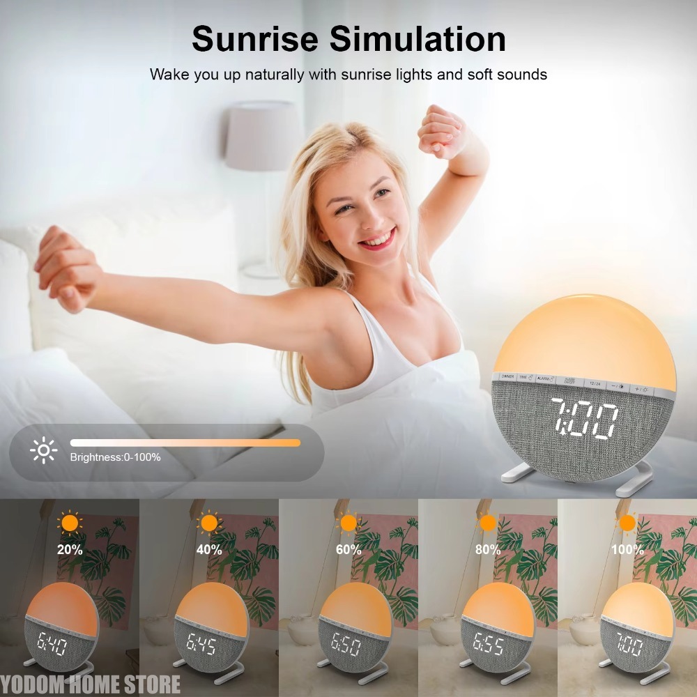 นาฬิกาปลุกแสงอาทิตย์พร้อมแสงปล - Lighting Decor Sunrise บทวิจารณ์และราคา