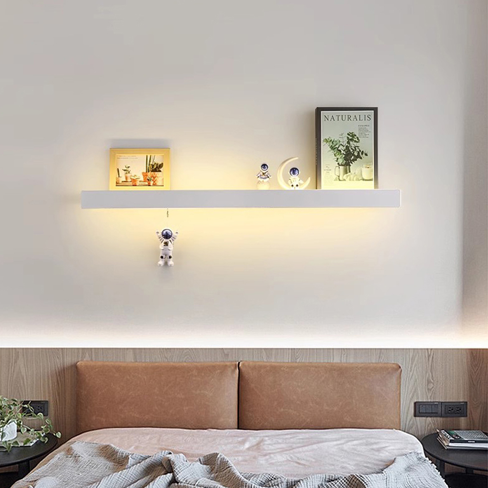ชั้นวางของติดผนังแบบลอยตัว LED - Lighting Room Decor Photo บทวิจารณ์และราคา