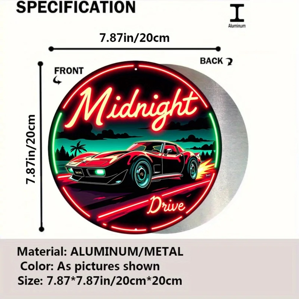 ป้ายไฟนีออนวินเทจลายรถ Midnigh - Vintage Lighting Decor บทวิจารณ์และราคา
