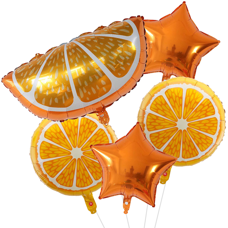 5 ชิ้นฟอยล์ผลไม้บอลลูนฮีเลียม  - Orange Lighting Decor บทวิจารณ์และราคา