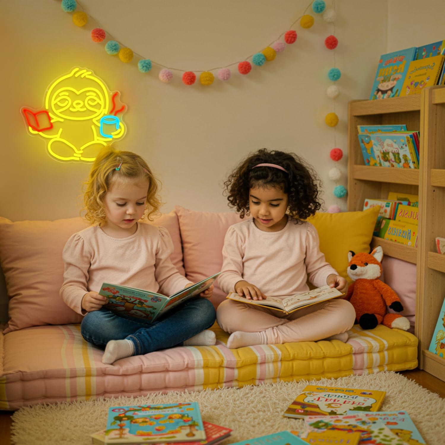 ป้ายไฟนีออนรูปสลอธ ไฟ LED ปรับ - Lighting Decor Room บทวิจารณ์และราคา