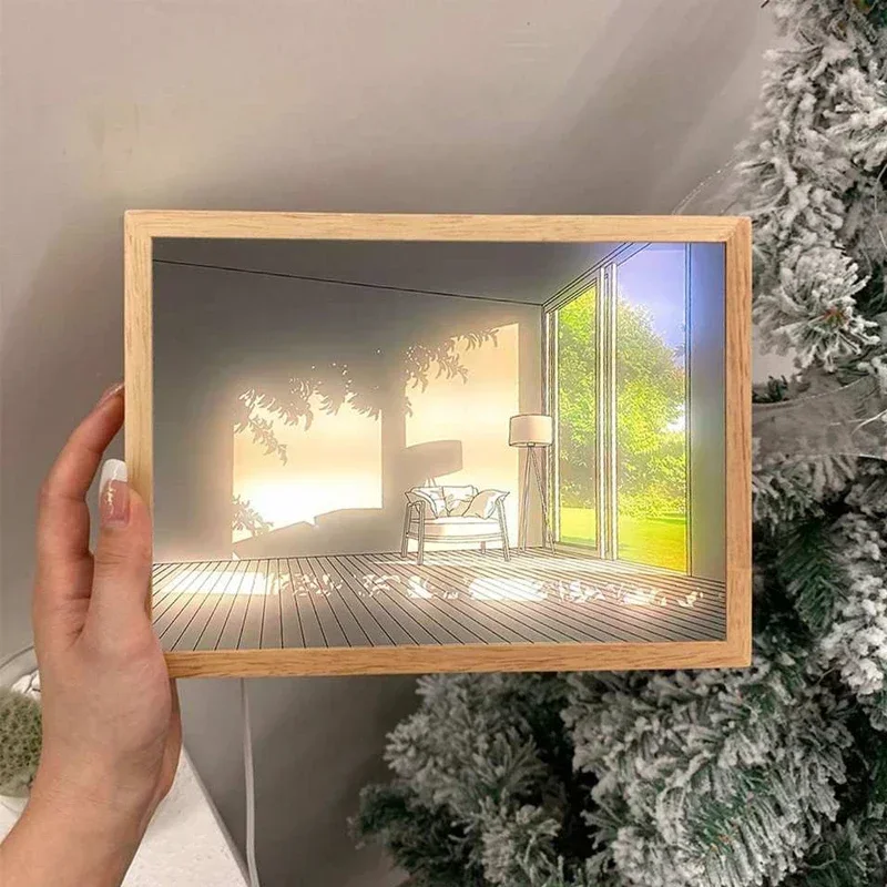 ตกแต่งไฟ LED ภาพวาดปลั๊ก USB D - Lighting Room Decor Photo บทวิจารณ์และราคา