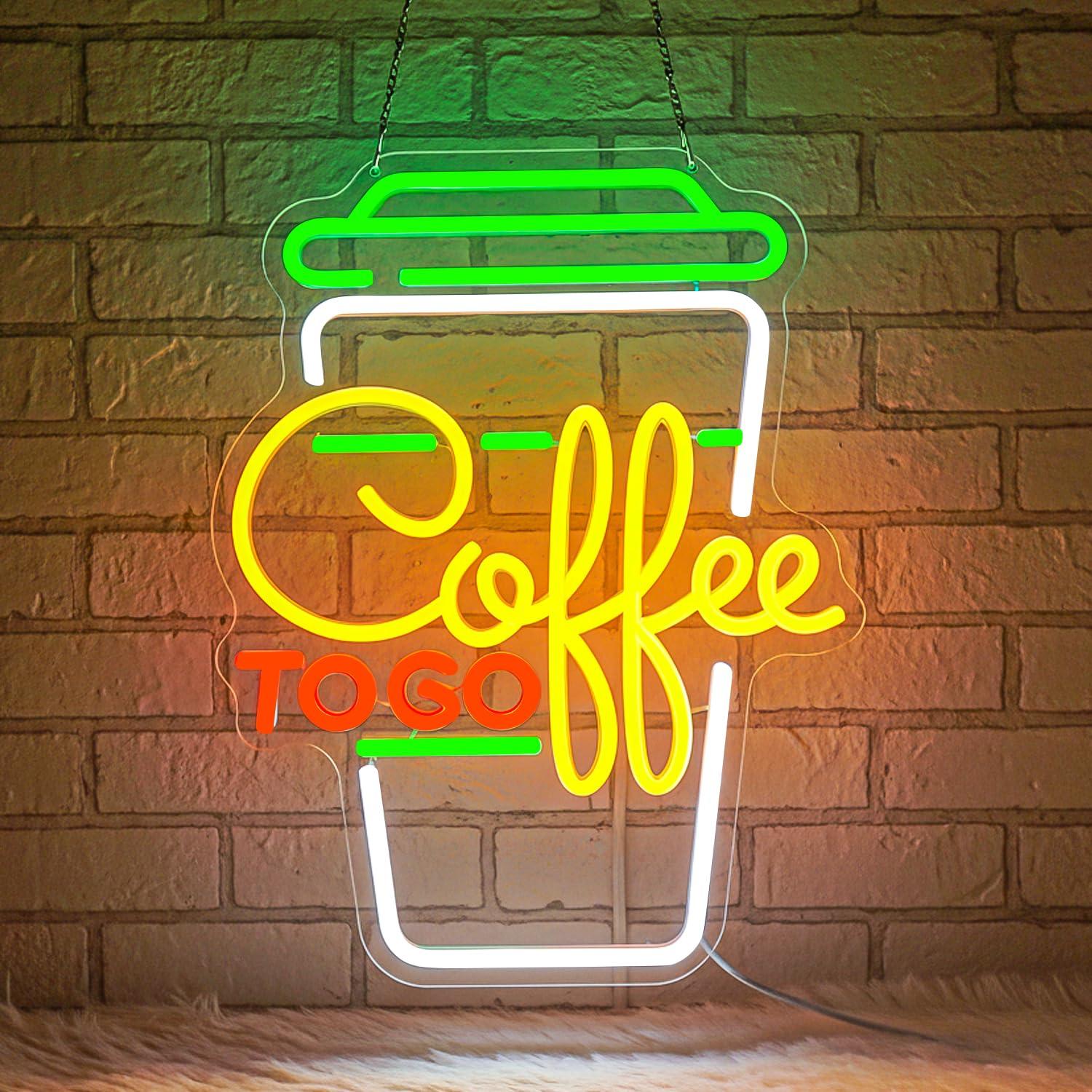 ป้ายไฟนีออนรูปกาแฟ ไฟ LED ปรับ - Kitchen Decor Lighting บทวิจารณ์และราคา