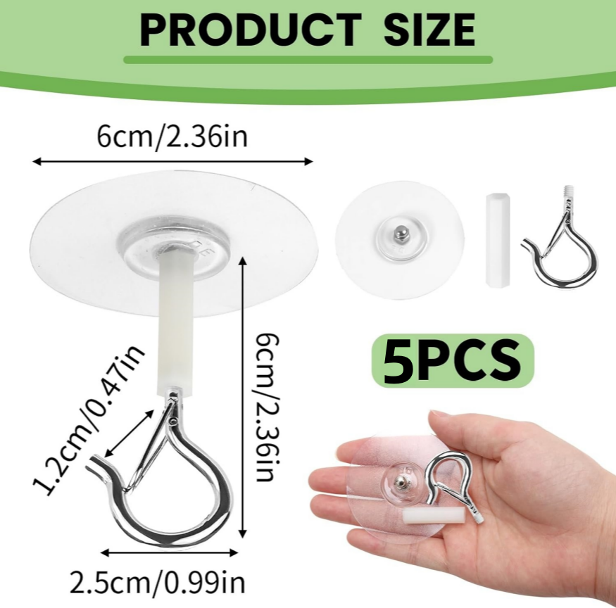 ตะขอแขวนเพดานแบบติดผนัง 5 ชิ้น - Kitchen Decor Lighting บทวิจารณ์และราคา