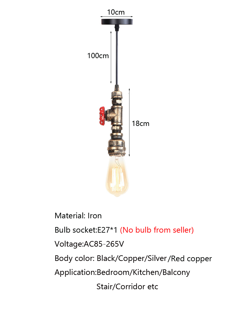 โคมไฟแขวนสไตล์เรโทรลอฟท์อุตสาห - Lighting Home Decor Items บทวิจารณ์และราคา