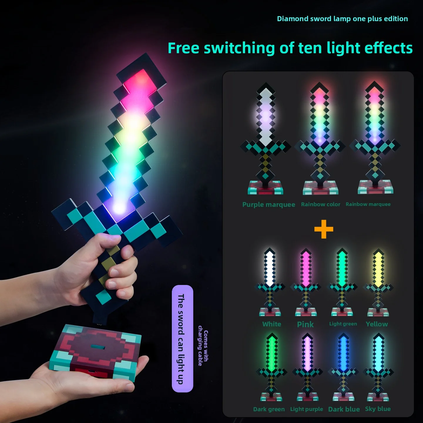 ไฟกลางคืน LED รูปดาบเพชร Minec - Lighting Decor Minecraft บทวิจารณ์และราคา
