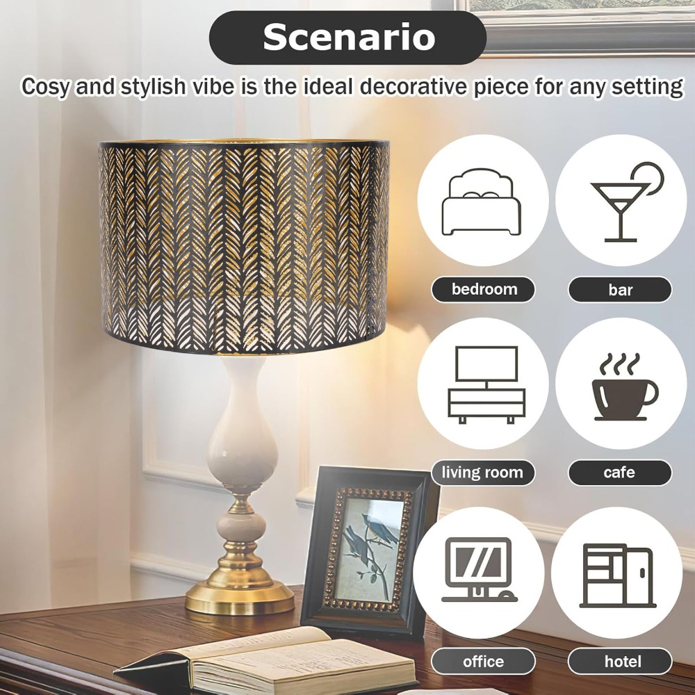 โคมไฟเหล็กสมัยใหม่ ลายเรขาคณิต - Geometric Lamp Shade บทวิจารณ์และราคา