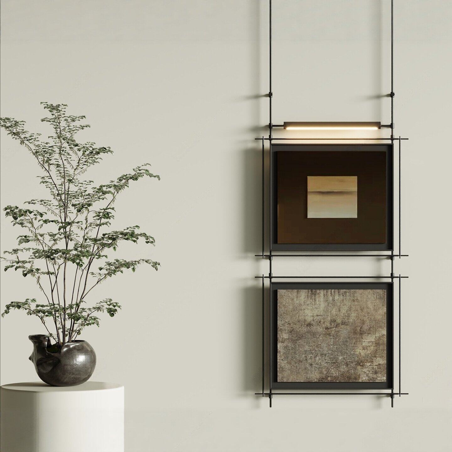 ภาพตกแต่งสไตล์วาบิซาบิ พร้อมไฟ - Lighting Decoration On Wall บทวิจารณ์และราคา