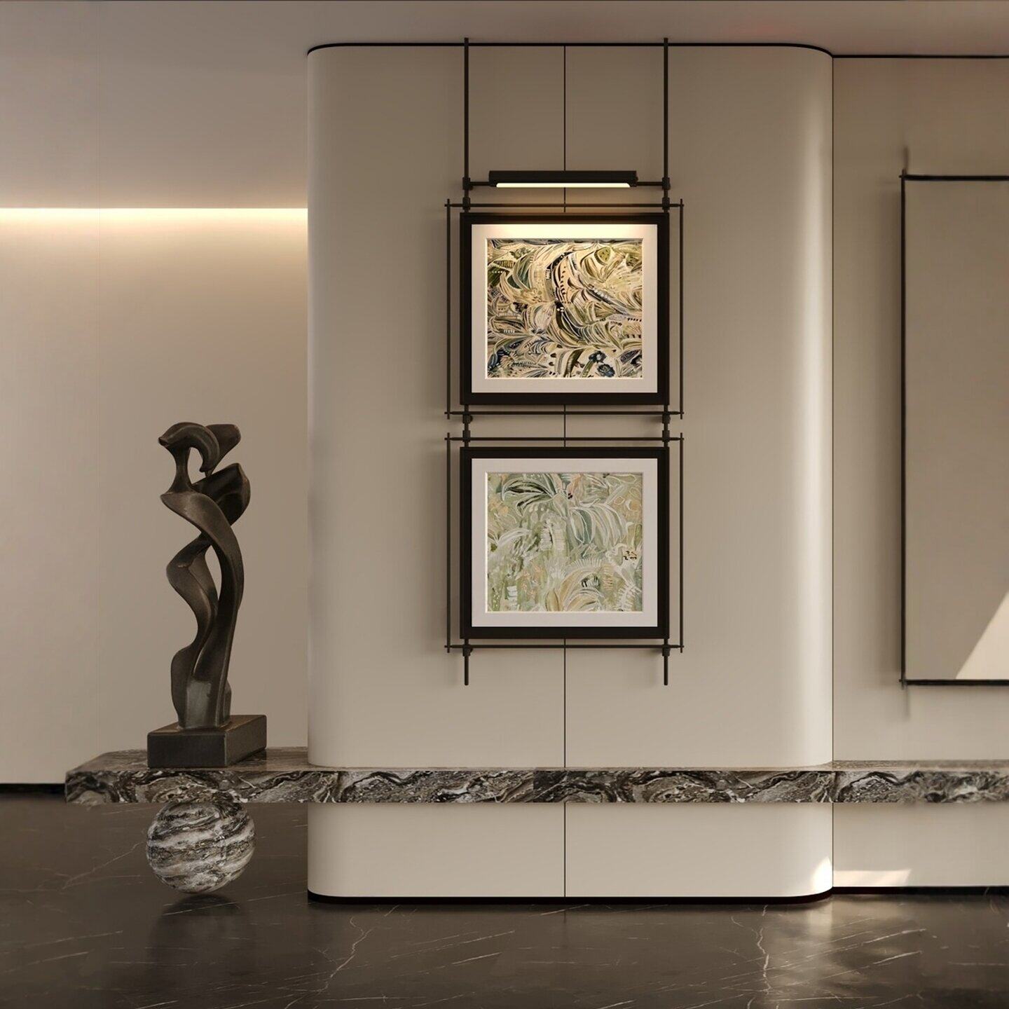 ภาพตกแต่งสไตล์วาบิซาบิ พร้อมไฟ - Lighting Decoration On Wall บทวิจารณ์และราคา