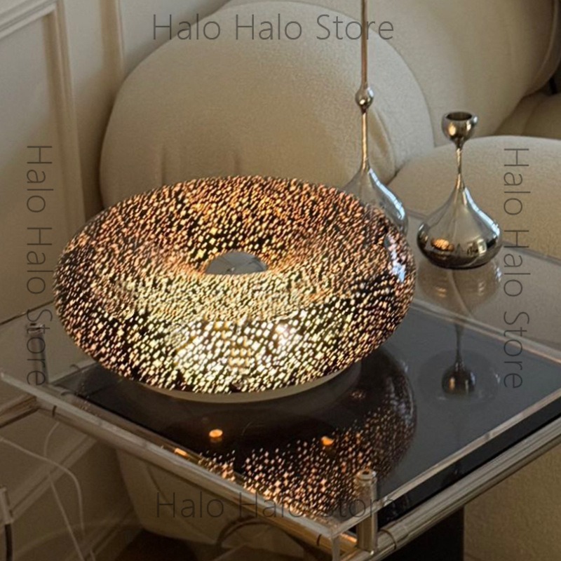 โคมไฟตั้งโต๊ะรูปโดนัทสีส้ม แสง - Orange Lighting Decor บทวิจารณ์และราคา