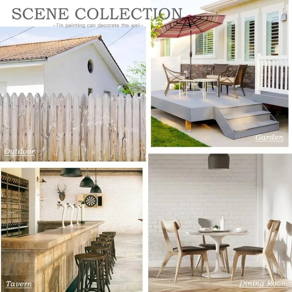 [2D Flat] ป้ายโลหะสีฟ้าอ่อนสไต - Vintage Lighting Decor บทวิจารณ์และราคา