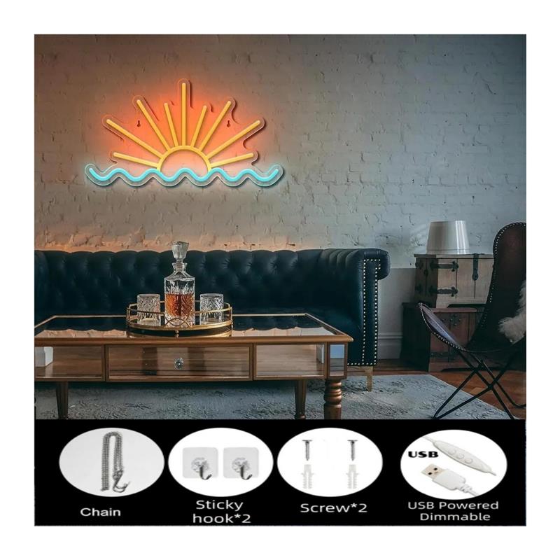 ป้ายไฟนีออนพระอาทิตย์ขึ้น พระอ - Lighting Decor Sunrise บทวิจารณ์และราคา