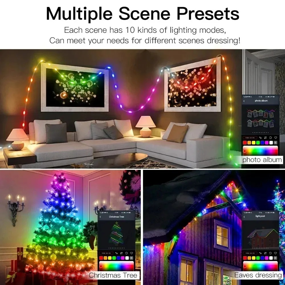 ไฟประดับ LED RGBIC แบบปรับแต่ง - Decor Lighting Address บทวิจารณ์และราคา