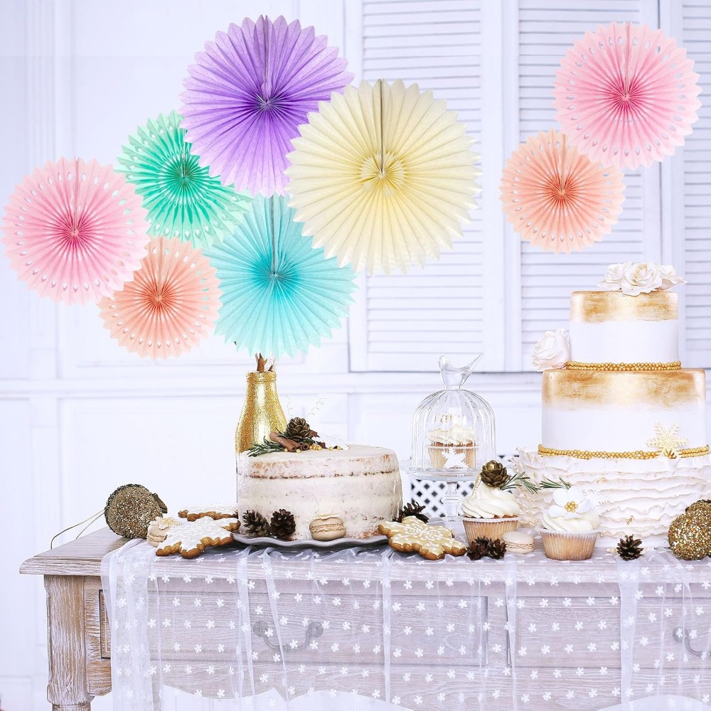 สายรุ้งพาสเทลแฟนกระดาษตกแต่งไอ - Decor Lighting Fans บทวิจารณ์และราคา