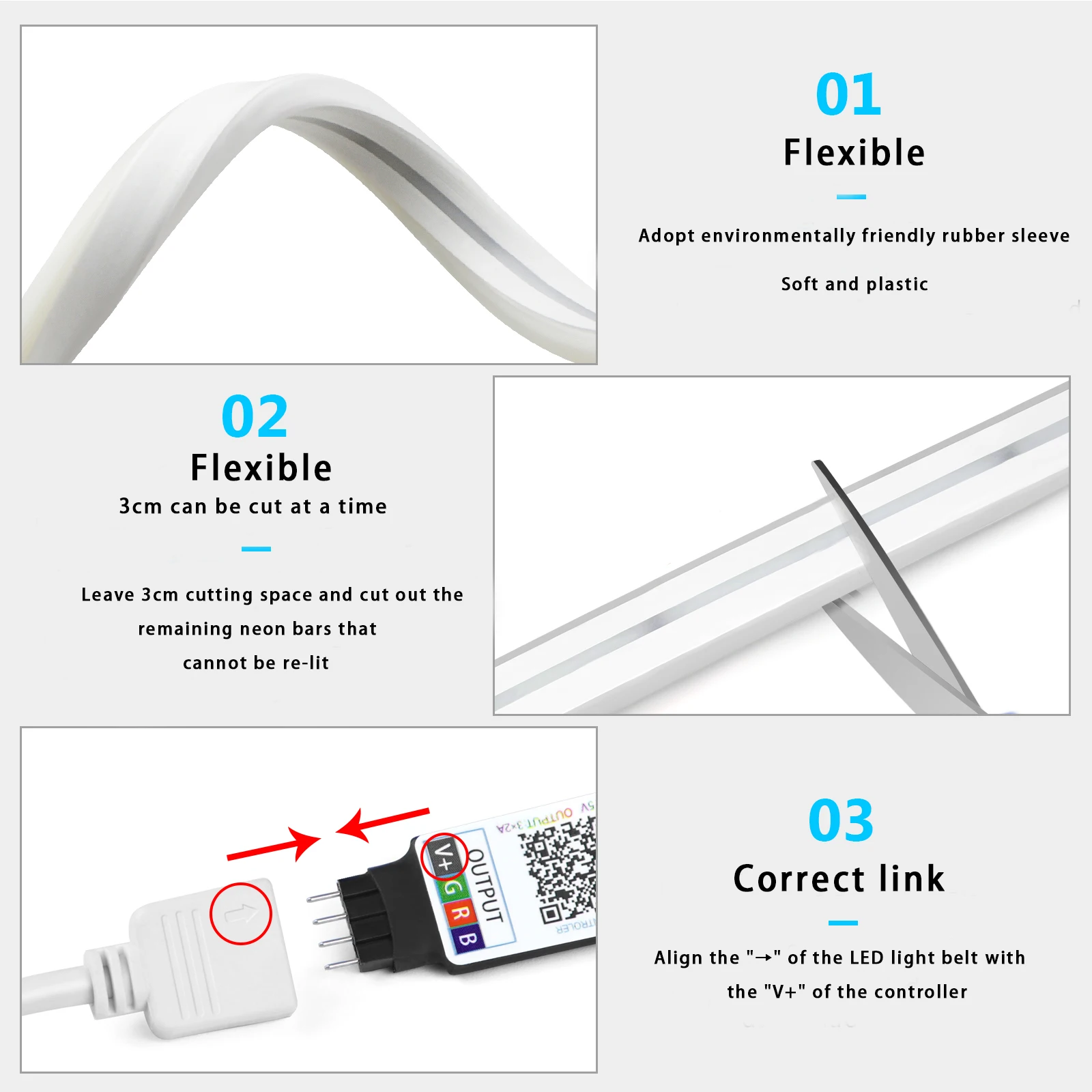 ไฟนีออน LED RGB ขนาด 1-5 เมตร  - Lighting Decor Room บทวิจารณ์และราคา